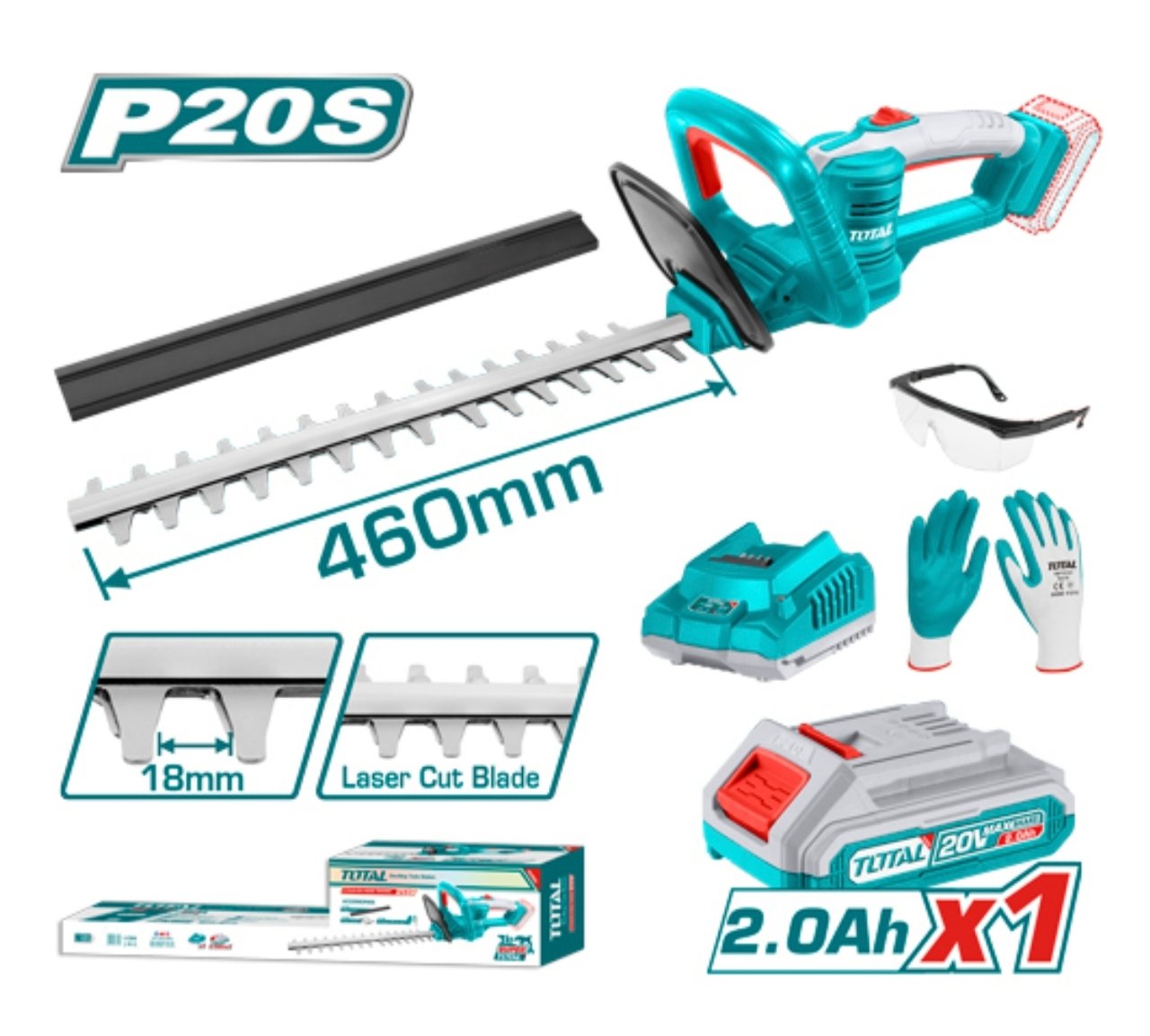 CORTASETOS A BATERIA 20V THTLI20461 TOTAL