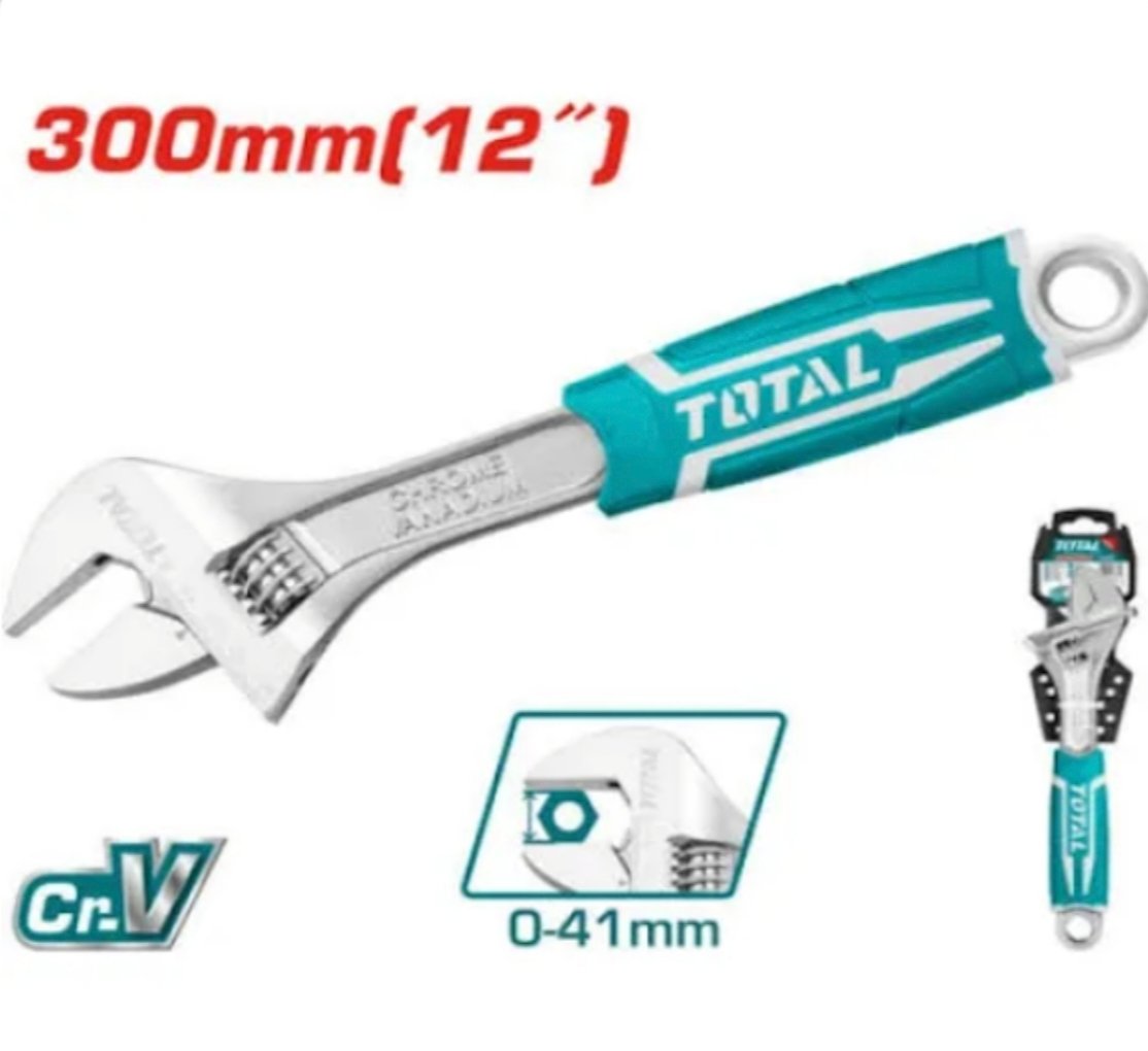 LLAVE AJUSTABLE 300MM 12" INDUSTRIAL TOTAL